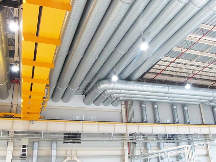 【螺旋風管】北京海淀體育館通風管道螺旋風管安裝案例